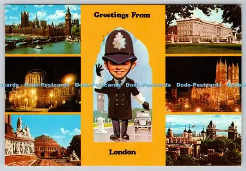 D327654 London. Houses of Parliament. Royal Albert Hall. Buckingham Palace. Foto