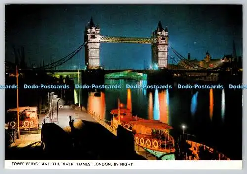 D327655 Tower Bridge und die Themse bei Nacht. London. Colourmaster Ltd. Cr