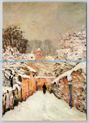D330206 Paris. Lamelle. Schnee in Louveciennes. Alfred Sisley. Medici Society. Lond