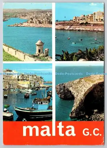 D330213 Malta G.C. Marsamxett Harbout and Sliema. St. Julians und Blaue Grotte. T
