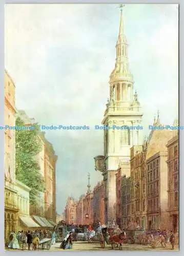 D330250 St. Mary le Bow. Medici Society. London. Großbritannien. S. C. 1728. Post