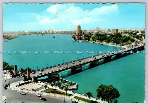 D332920 Kairo. Die Nil- und Tahrir-Brücke. Dar el Kitab el Guedid. Nr. 640