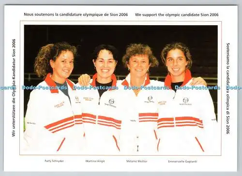 D327720 Wir unterstützen den Olympia-Kandidaten Sion 2006. Patty Schnyder. Martina Scharnier