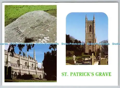 D332935 St. Patrick Grave. Die Church of Ireland Down Cathedral in Downpatrick.