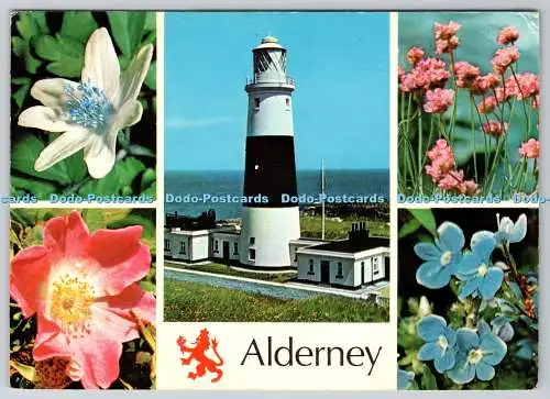 D327743 Alderney. Leuchtturm von Quesnard. Farbe Cotman. Jarrold Ltd. Norwich. Multi