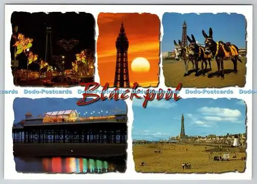 D332964 Blackpool. England Lieblingsferienort. John Hinde Ltd. Multi View