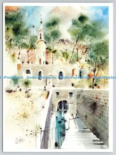 D332978 Jerusalem. Der Pool von Shiloah. Shemuel Katz. Offset United Artists