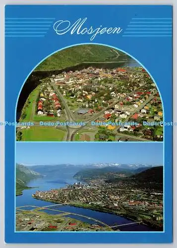 D330324 Norwegen. Mosjoen. ZUM FOTO ALS. Harstad. HG Offset. Postkarte. Multi View
