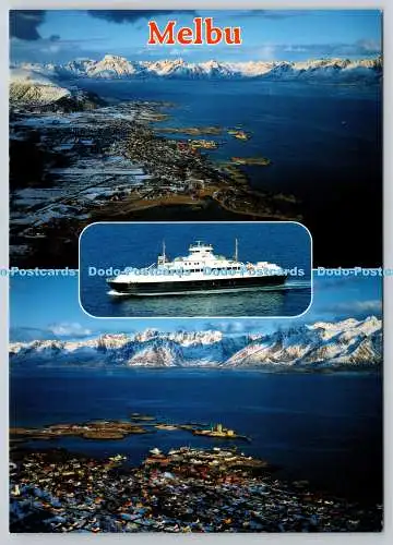 D330326 Norwegen. Melbu. ZUM FOTO ALS. Harstad. Postkarte. Multi View