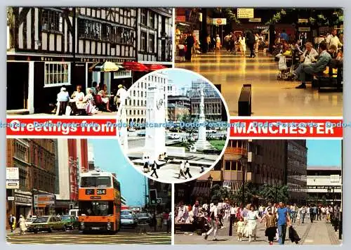 D333034 Grüße aus Manchester. St. Anna Platz. Deansgate. Alter Gummistiefel in