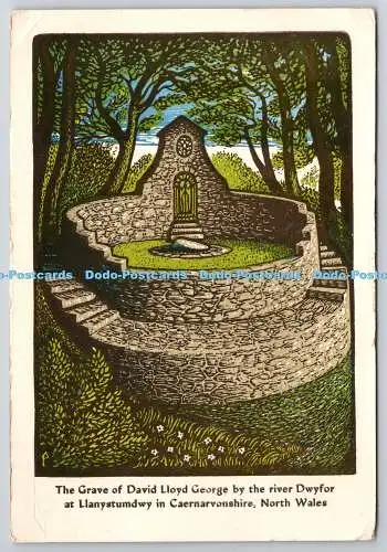 D330404 Nordwales. Grab von David Lloyd George am Fluss Dwyfor in Llanystumdwy