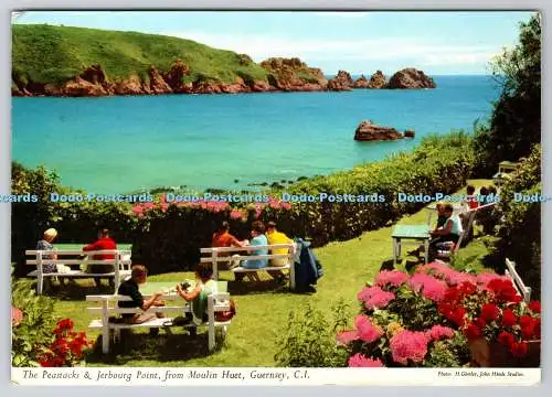 D327865 The Peastacks and Jerbourg Point. Von Moulin Huet. Guernsey. Kanal ist