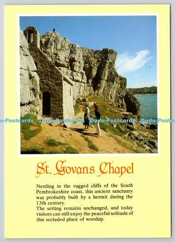 D327869 St Govans Chapel. South Pembrokeshire Holiday Coast. Sucher Postkarte