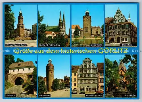 D333073 Grusse aus dem Historischen Görlitz. Dicker Turm. Kirche St. Peter u. Pa