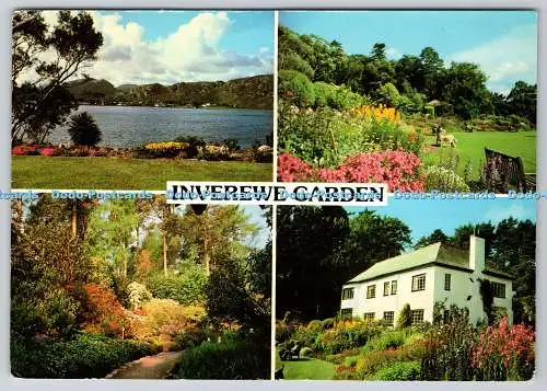 D333075 Inverewe Garden. Die Torfbänke. Inverewe House. J. Arthur Dixon Ltd. J.
