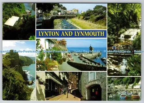 D333078 Lynton und Lynmouth. Blick auf die Stadt. J. Salmon Ltd. Cameracolour. Mul
