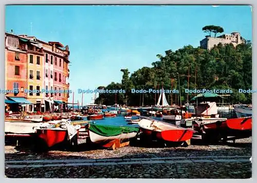 D327878 Portofino. Barche a riposo. Edicart Speranza. Rapallo