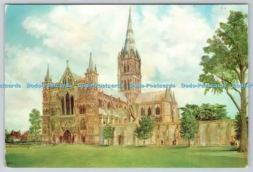 D333085 Kathedrale von Salisbury aus dem Südwesten. W. R. Royle and Son Limited. Mi