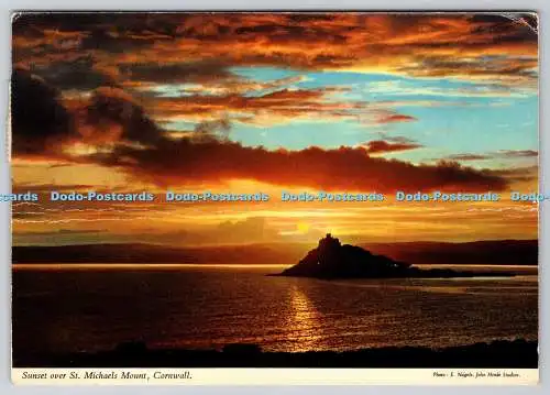 D333089 Cornwall. Sonnenuntergang über St. Michaels Mount. John Hinde Ltd. E. Nagele. 197