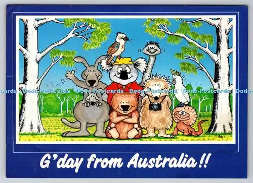 D330453 G Day aus Australien. Nucolorvue Productions. 1988. Postkarte