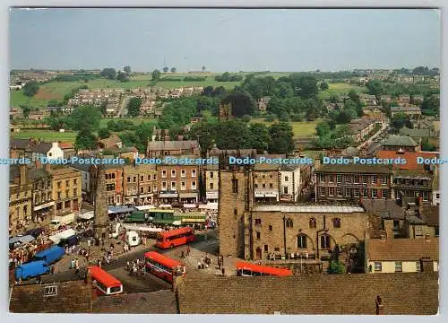 D327903 Richmond. Yorkshire. Marktplatz vom Schloss aus. Judges Ltd. Hastings