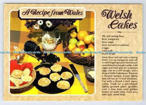 D335875 Welsh Cakes. Ein Rezept aus Wales. Pembrokeshire Eye Postkarten