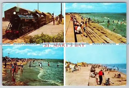 D333190 St. Mary Bay. Sands L. E. Sea Wall and Sands. Baden und Sand. Bennett