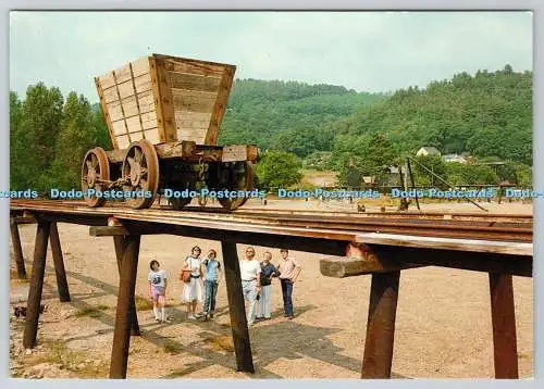 D328018 Morwellham Quay Freilichtmuseum. In der Nähe von Tavistock. Devon. Die erhöhte Schiene