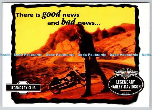 D328021 Es gibt gute und schlechte Nachrichten. Legendärer Harley Davidson Club. Go Card