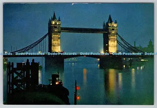 D333256 London bei Nacht. Tower Bridge. J. Arthur Dixon Ltd. Wilfred W. Roberts