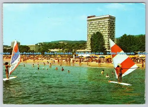 D333260 Slatni Pjassyzi. der Badestrand vor dem Hotel International. Septemvri.