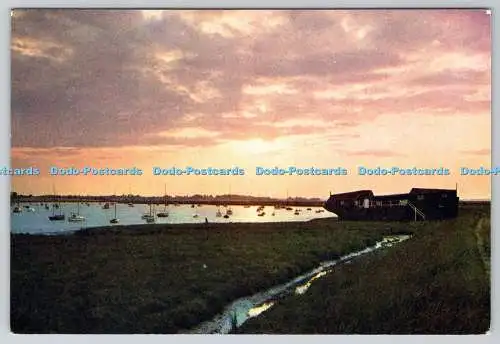 D328064 Abend auf der Alde. Aldeburgh. Suffolk Landschaft. J. Arthur Dix