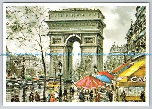 D330678 Champs Elysees. Arc de Triomphe. J. Chardon. Paris. Kinderwagen. 1991