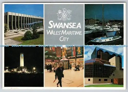 D328147 Swansea. Freizeitzentrum. Guildhall. Quadrant Einkaufszentrum. Grand Thea