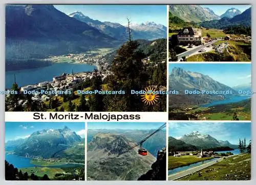 D330712 St. Moritz. Malojapass. Orell Fussli. Fotoglob. Wehrli. Multi View