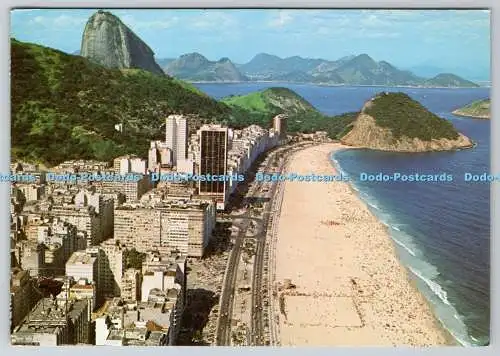 D333374 Brasilien. Rio de Janeiro. Luftaufnahme. Copacabana und Leme. Edicard. 1984