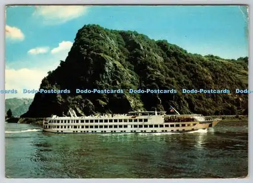 D328185 Botel Rotterdam nahe dem Loreley-Felsen. Edmund von König. Heidelberg. Bot