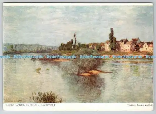 D330751 La Seine a Lavacourt. Claude Monet. The Medici Society. London. Pittsbur