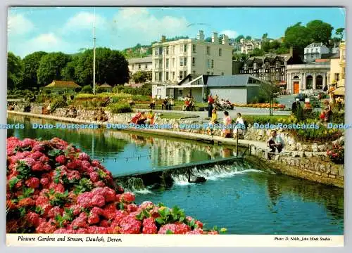 D333402 Devon. Dawlish. Genussgärten und Bachlauf. John Hinde Ltd. D. Noble. 1