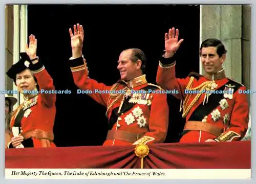 D328207 Hr Majesty The Queen. Der Herzog von Edinburgh. Der Prinz von Wales. Foto