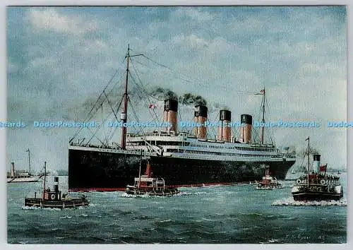 D330758 R.M.S. Titanic. White Star Line. Harold Jordan Postkarten. J. K. Byass