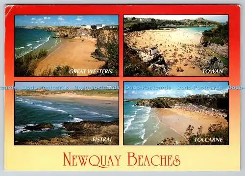 D330875 Newquay Beaches. Fistral. John Hinde. Multi View