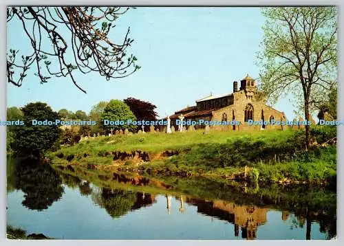 D330883 Yorkshire. Grassington. Linton Church und River Wharfe. J. Arthur Dixon
