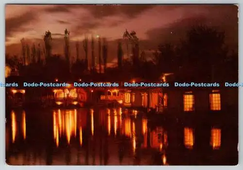 D328406 Dal See bei Nacht. Kaschmir. Indien. V. T. Copyright