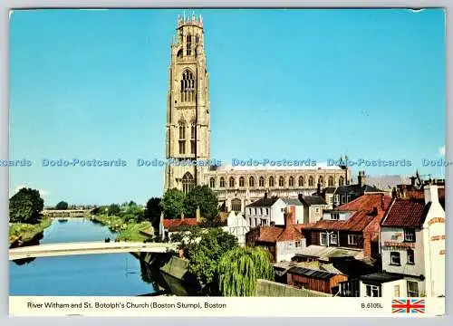 D328422 River Witham and St Botolph s Church. Boston. E. T. W. Dennis Ltd. Scarb