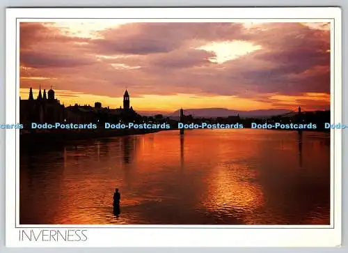 D333673 Inverness. Abend auf dem Fluss. John Hinde. Redruth. Cornwall. J. Arthu