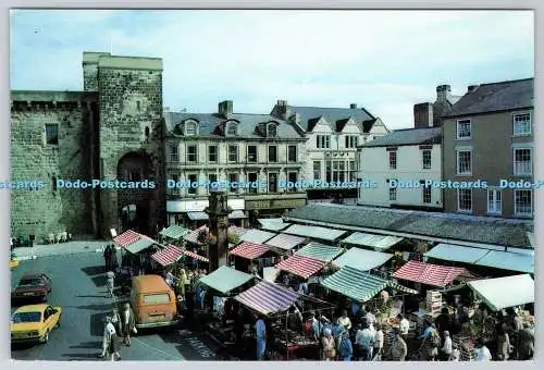 D328502 Northumberland. Hexham Market Place. Dienstag Markttag. Hexham Tourist
