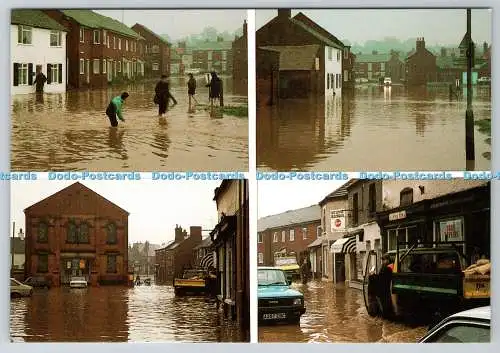 D333699 Hochwasser. Ashby de la Zouch. P. W. Judson. A. C. Veasey. Serie J.V. Auto