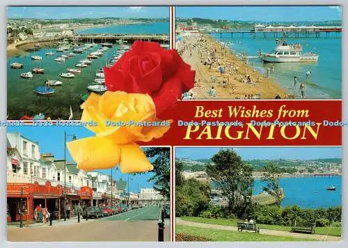 D328509 Beste Wünsche von Paignton. J. Salmon. Sevenoaks. Postkarte Kamerafarbe.
