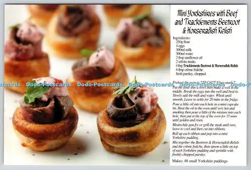 D333719 Mini Yorkshires mit Rindfleisch und Tracklements Rote Beete und Meerrettich Reli